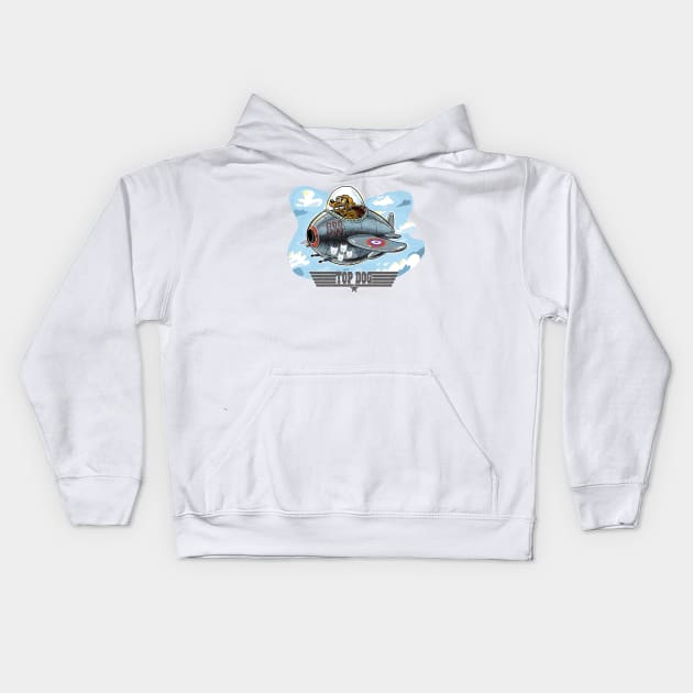 Top Dog Kids Hoodie by GuyParsons